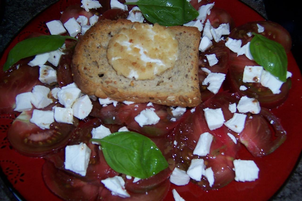 Salade tomates – chèvre frais