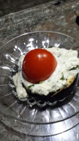 Toasts d’ aubergine au chèvre