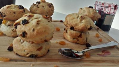 Scones aux raisins secs