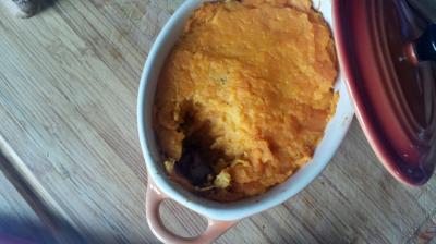 Gratin de lentilles et patate douce