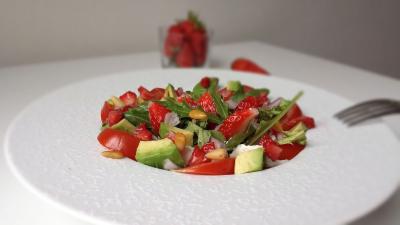 Salade roquette et fraises