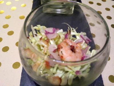 verrine chou-crevette
