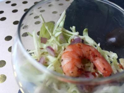 verrine chou-crevette