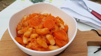 Haricots blancs et tomates
