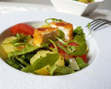 Salade roquette et chevre